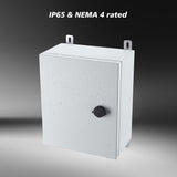 IP65 Weatherproof Metal Box Wall-Mounted Electronic Equipment Enclosure Box with Mounting Plate and Wall Bracket (12'' x 10'' x 6'') - Green Apple Lighting
